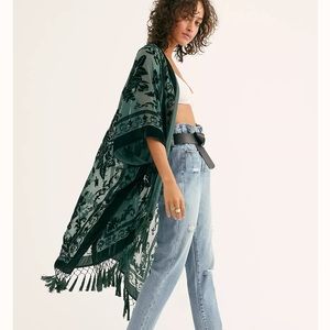 Free People Nightbird Burnout Kimono